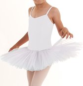 Tutu Meisje | Balletpakje met Tutu Rokje | Alista Dancer Pavlova | Wit | Maat 110/116 (6 Jaar)