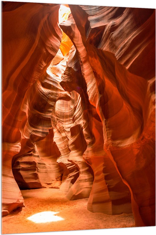 WallClassics - Acrylglas - Antelope Canyon Gang in Ravijn - 100x150 cm Foto op Acrylglas (Wanddecoratie op Acrylaat)