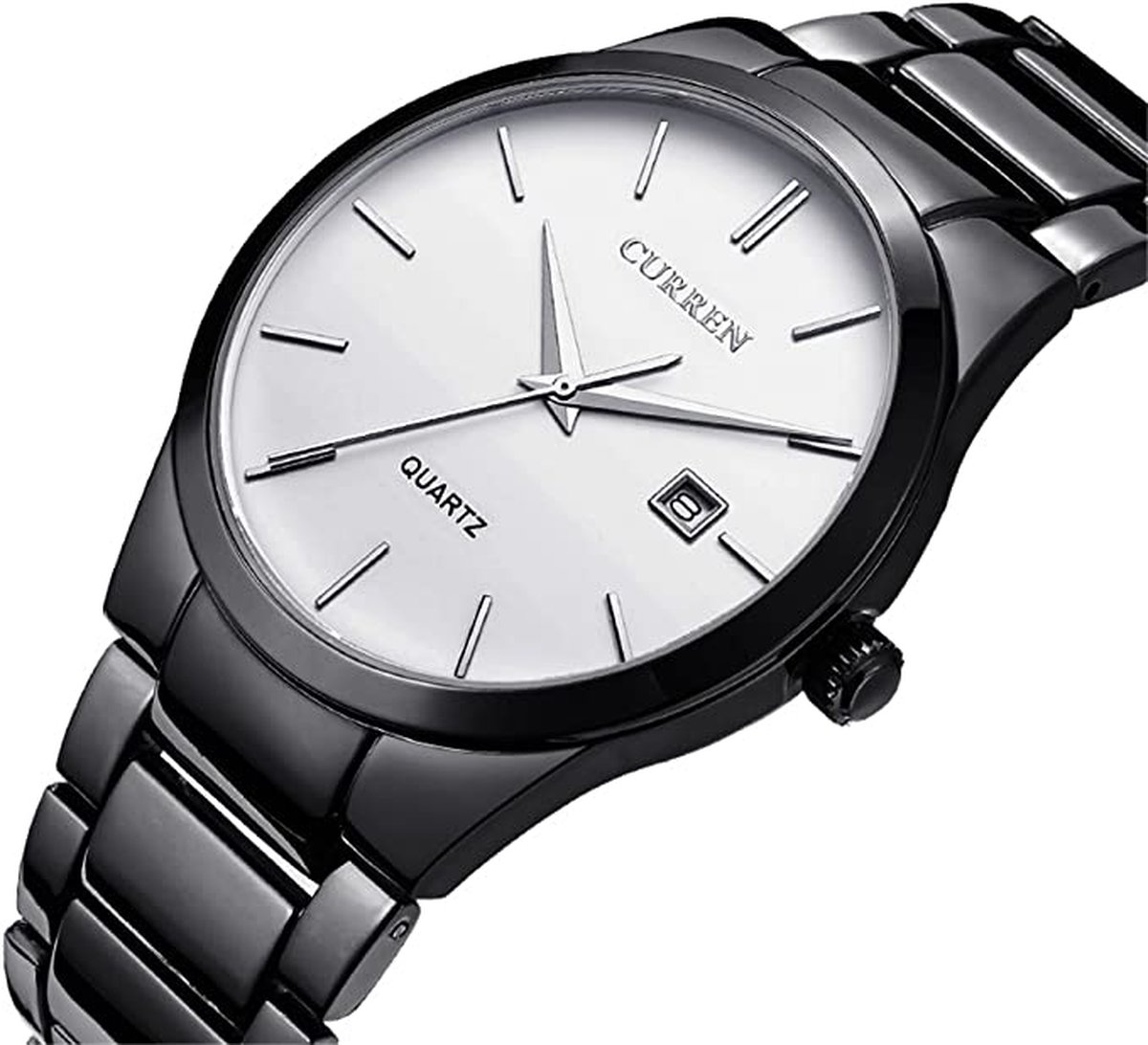 Curren - Jongens - Horloge - 52 mm - Zwart-Wit