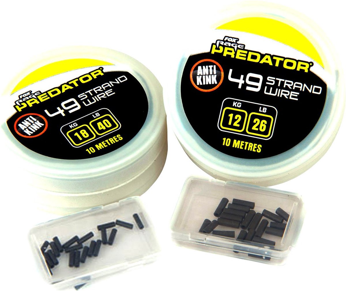 Fox Rage Predator 49 Strand Steel Wire - 40lb - 10m - Incl crimps