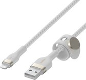 Belkin Boost Charge braided - Telefoniekabel - USB-A naar iPhone Lightning - 3m - Wit