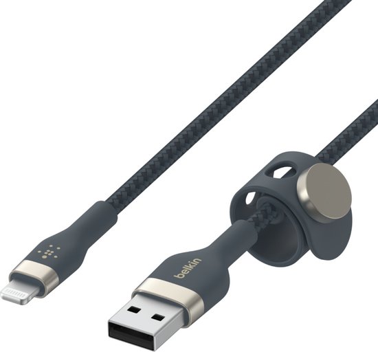 Belkin Boost Charge braided - Telefoniekabel - USB-A naar iPhone Lightning - 1m - Blauw