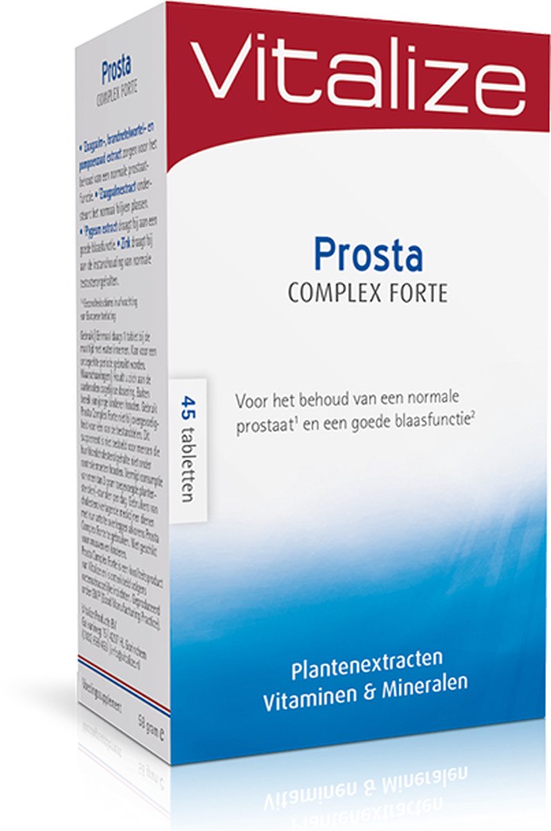 Goedkoopste Vitalize Prosta Complex Forte 45 tabletten | Voor het behoud van een goede werking van de prostaat - Pompoenzaad is goed voor de blaas- en prostaatfunctie