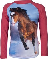 Red Horse - T-shirt PIXEL - Raspberry - Maat 140