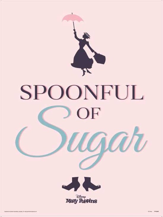 Mary Poppins Spoonful of Sugar Art Print 30x40cm Poster