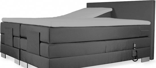 24-Bedding - Badstof Splittopper Hoeslaken 180 gr/m2 - 200x210 cm - zilver Grijs