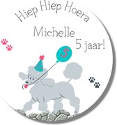 Hond Traktatie Stickers Met Naam En Leeftijd - 20 stuks - 4 cm