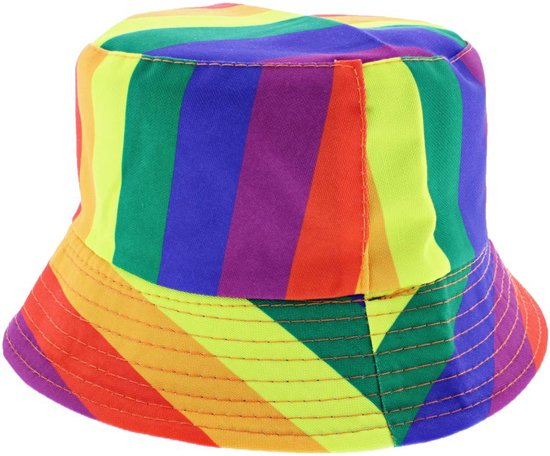 Zac's Alter Ego Bucket hat / Vissershoed Reversible Rainbow Regenboog