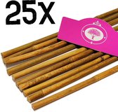 Set de 25x bâtonnets de bambou - Environ 150cm - Epaisseur 10/12mm - Bâtonnets Tonkin - Bamboe - support végétal