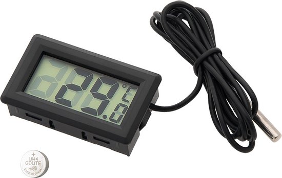 Trots Wedstrijd spier Thermometer Digitaal Mini LCD - Zwart TH001 | bol.com