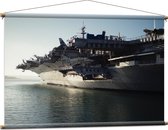 WallClassics - Affiche Textile - Petit Avions sur un Groot Cargo - 120x80 cm Photo sur Textile