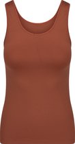 RJ Bodywear Pure Color dames hemd (1-pack) - cognac - Maat: 3XL