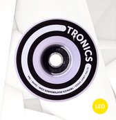 TRONICS 59mm x 38mm - skateboardwielen - PU wit - LED geel