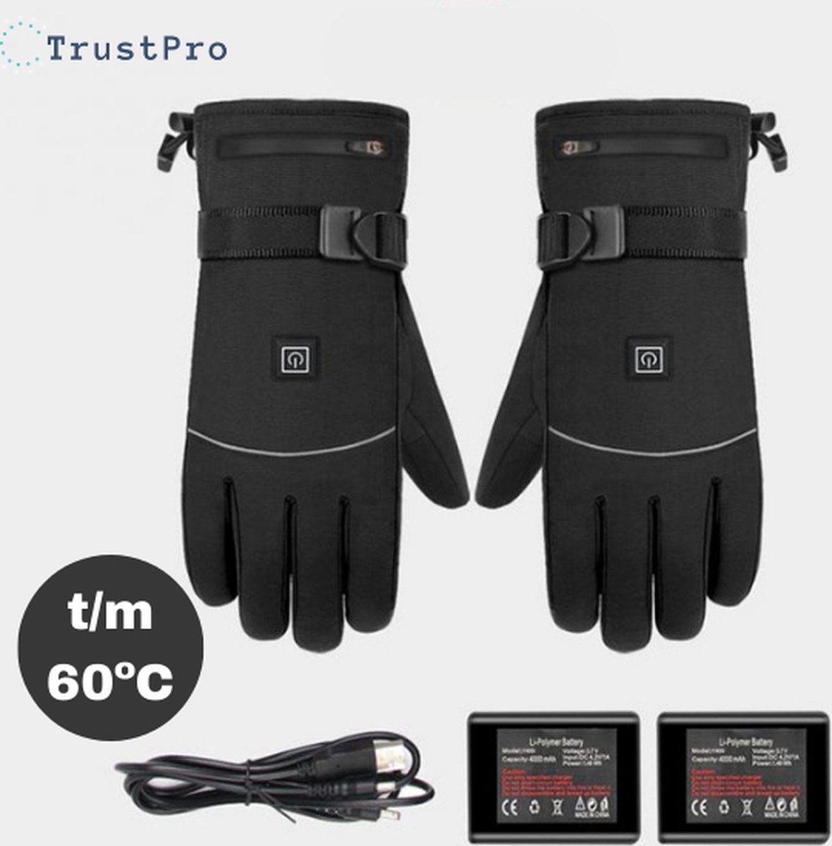 Elektrisch Verwarmde Handschoenen Motorhandschoenen Incl. 2 accu's