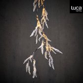 Luca Lighting - Tak bruin flocked klassiek wit 80led IP44 en timer - l150cm