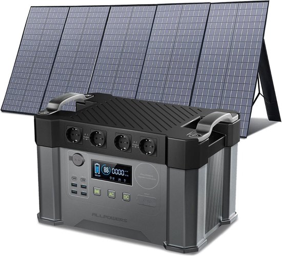 LooMar Portable Powerstation Deluxe Stroomgenerator met Solar