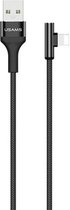 Usams Braided Right-Angle - USB-A naar Lightning Kabel (120cm) - Zwart