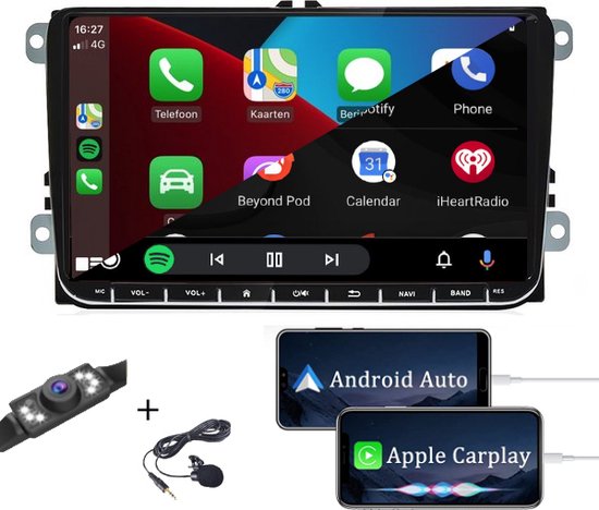 Autoradio Boscer® Volkswagen, Skoda & Seat - Apple Carplay & Android Auto -  Android 10