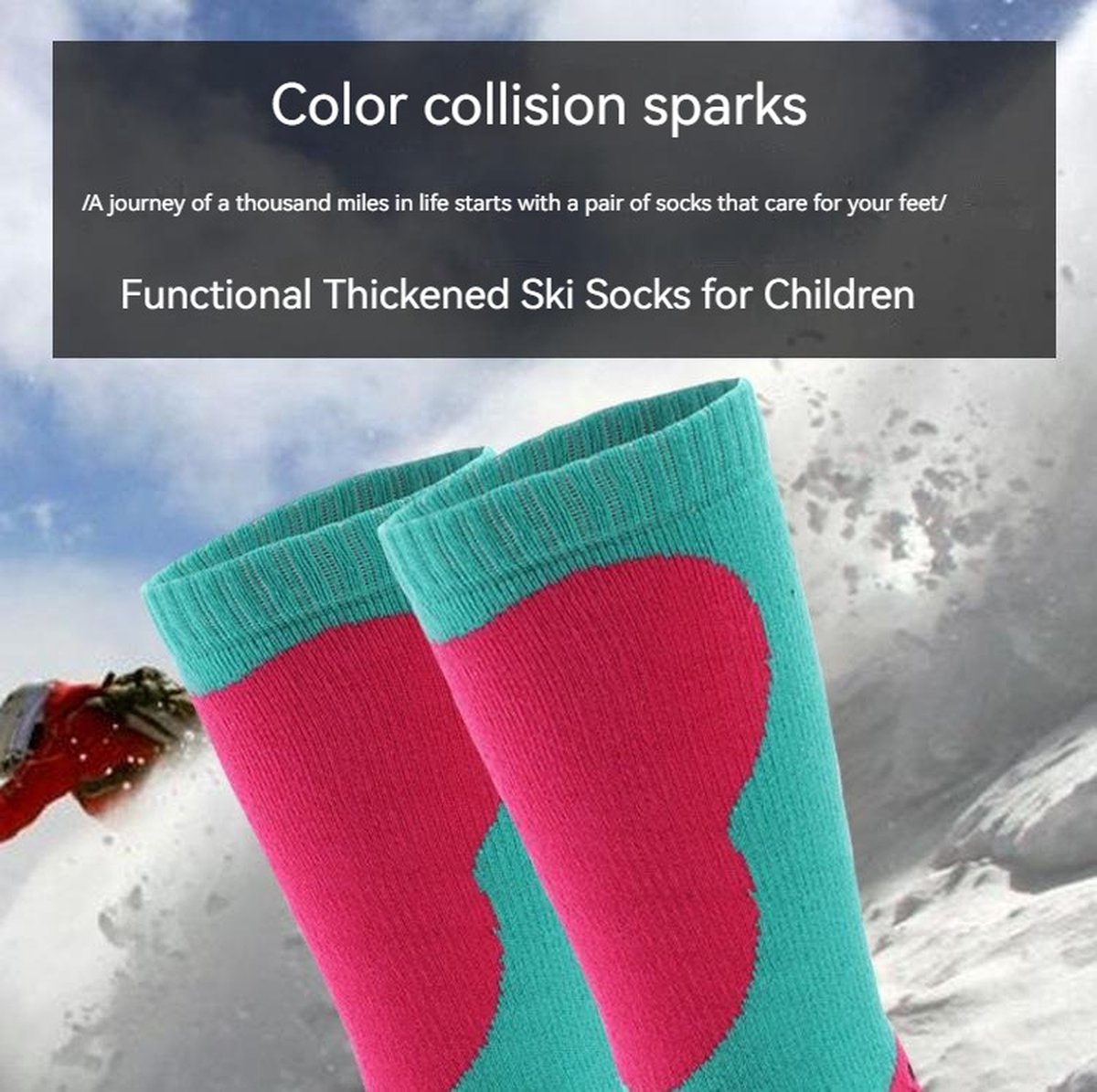 Chaussettes de Ski Femme Enfant Coton Chaussettes de Marque Chaussettes de  sport pour Ski Alpinisme Randonnée Hiver - Cdiscount Sport