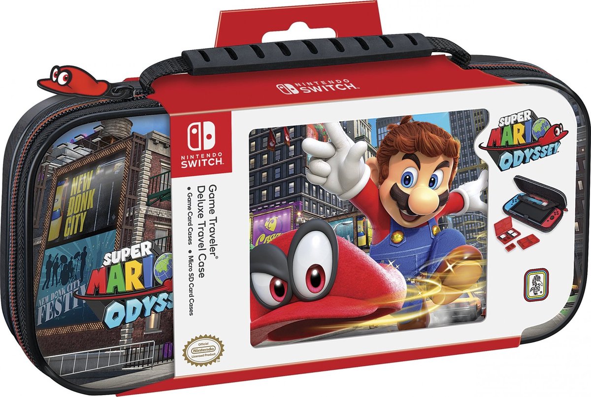 Game Traveler Nintendo Switch Case - Consolehoes - Super Mario Odyssey -  Zwart | bol.com