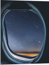 WallClassics - Acrylglas - sterrenhemel vanuit Vliegtuig - 60x80 cm Foto op Acrylglas (Wanddecoratie op Acrylaat)