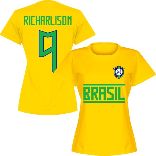 Brazilië Richarlison Team T-Shirt - Geel - Dames