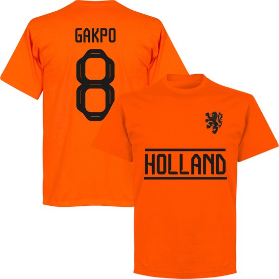 Nederlands Elftal Gakpo 8 Team T-Shirt - Oranje - Kinderen - 128 | bol