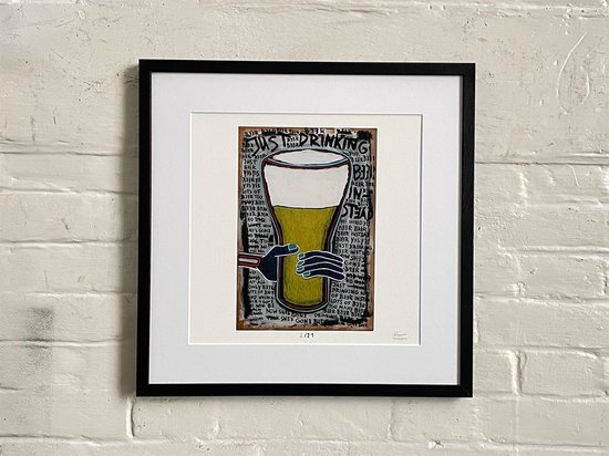 JUST DRINKING BEER INSTEAD - Limited Edt. Art Print - Frank Willems