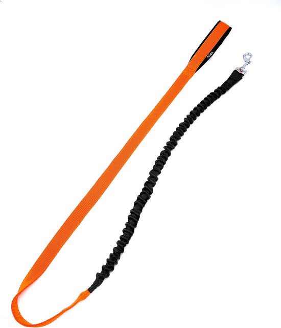 Leash with shock absorber ORANGEBLACK