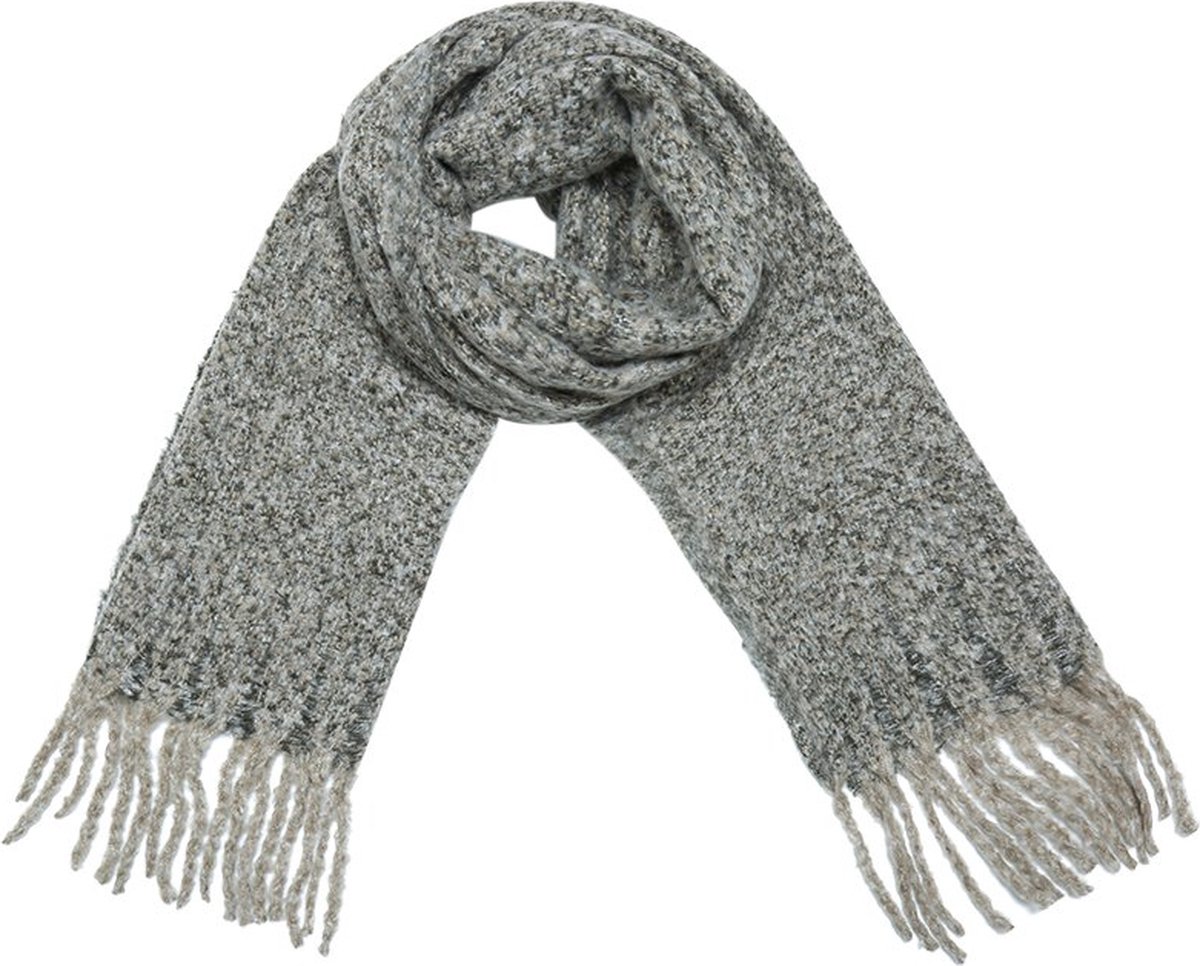 Zwarte Sjaal Amazing Knit - Wintersjaals - Zwart gemêleerd
