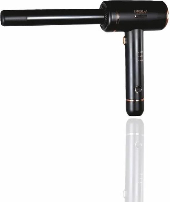 Parbella curling iron - cooling curls - cool shot technology - tourmaline and ceramic heating barrel - minimizes hair damage - for shiny and soft curls