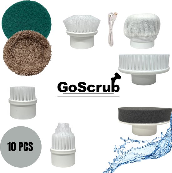 GoScrub® Elektrische Schoonmaakborstel navulling set - 10 st - Geschikt voor Cleaning Master