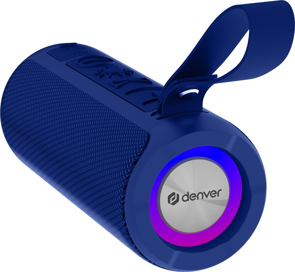 Denver Bluetooth Speaker - LED Verlichting - Muziek Box met Oplaadbare Batterij - BTV213 - Blauw