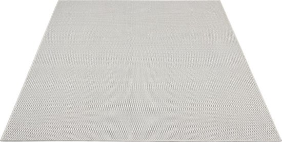 Laagpolig Effen Vloerkleed Voor Binnen en Buiten Cream-120 x 170 cm
