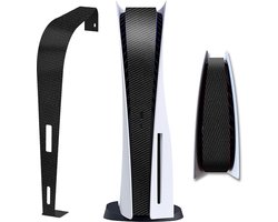 Playstation 5 Mid Skin (niet geschikt voor PS5 Slim & PS5 Pro) – Middle Skin Sticker – Middenpaneel Cover – PS5 Accessoires – Carbon Fiber Black