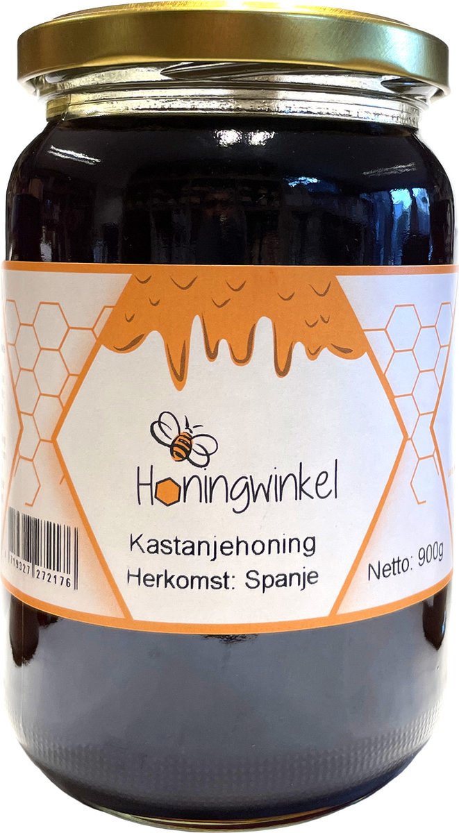 Meidoornhoning 900g België Honingwinkel (vloeibaar)