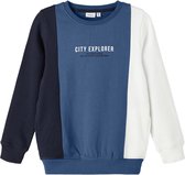 Name it Jongens Kinderkleding Blauwe Sweater Treni - 146/152