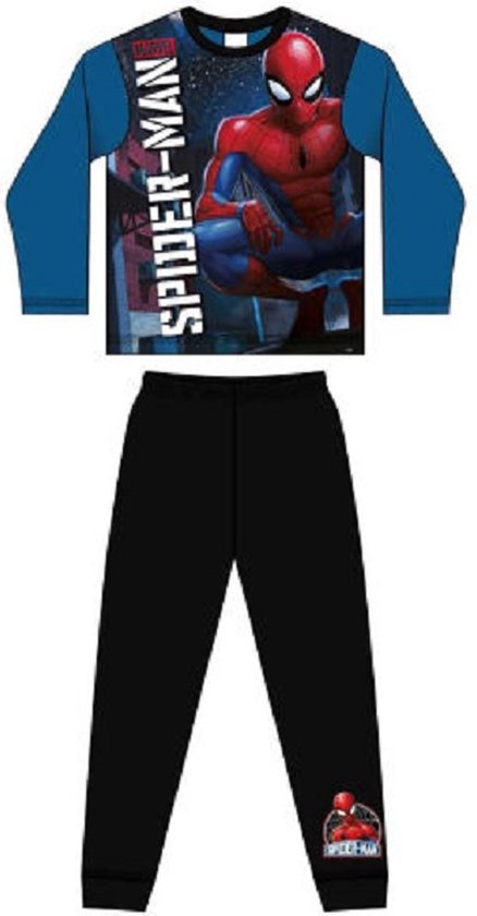 Spiderman pyjama - zwart met blauw - Spider-Man pyama