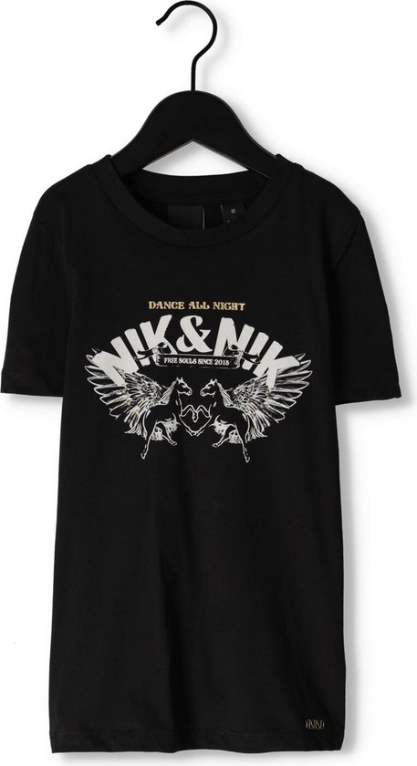 Nik Nik Zina T shirt Tops T shirts Meisjes Shirt Zwart Maat 176 bol