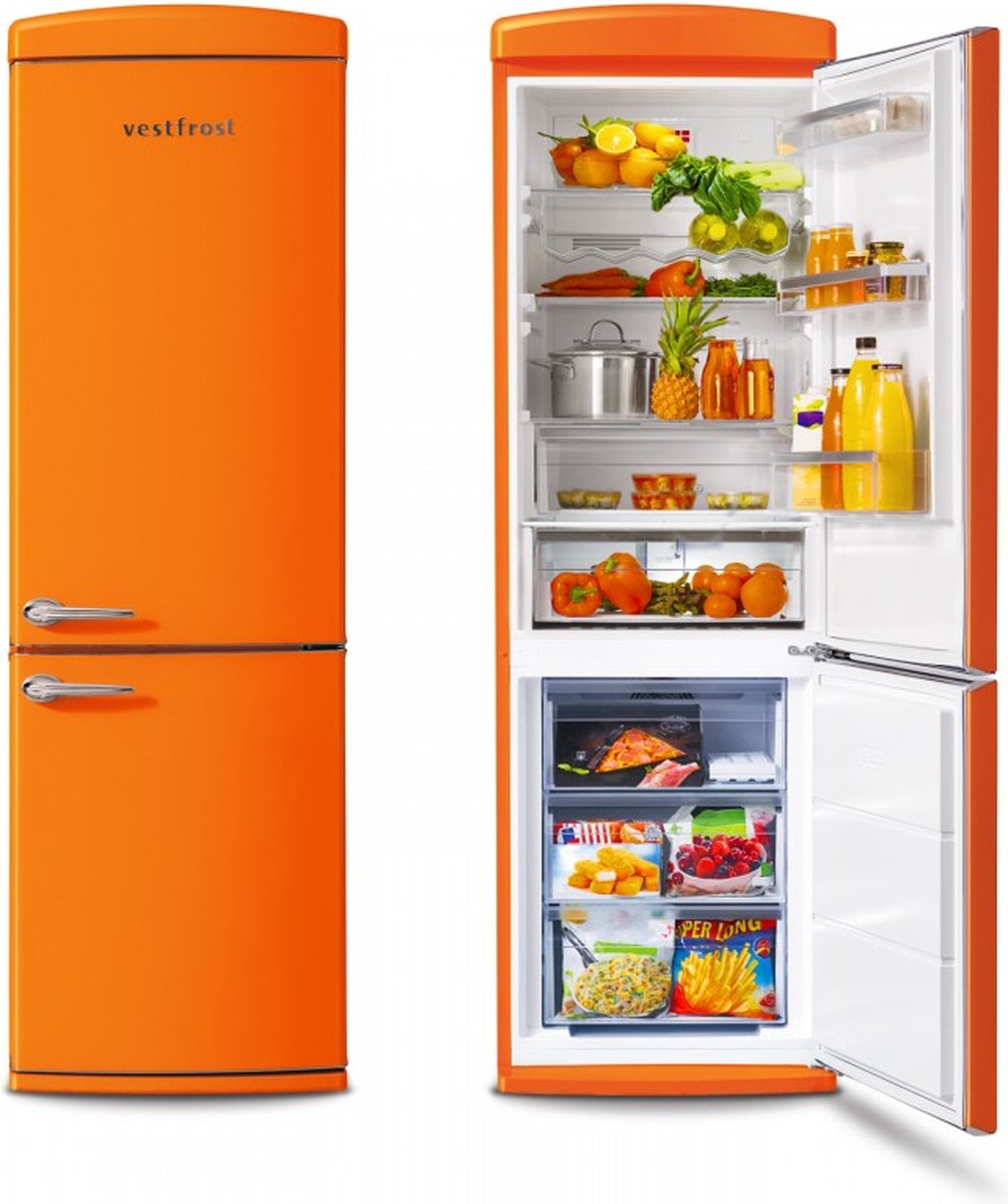 Réfrigérateur-congélateur Vestfrost Retro - No* Frost - Pose libre - Oranje  | bol.