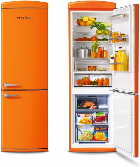 Réfrigérateur-congélateur Vestfrost Retro - No* Frost - Pose libre - Oranje  | bol