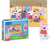 DODO Toys - Peppa Pig Puzzle 2-en-1 avec Peppa Figure 4+ - 60 pièces - 23x32 cm - Peppa Pig Jouets 3-4-5 ans - Puzzle enfant 4 ans