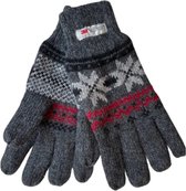 Dames handschoenen winter - Thinsulate voering - Noors motief rood - One size