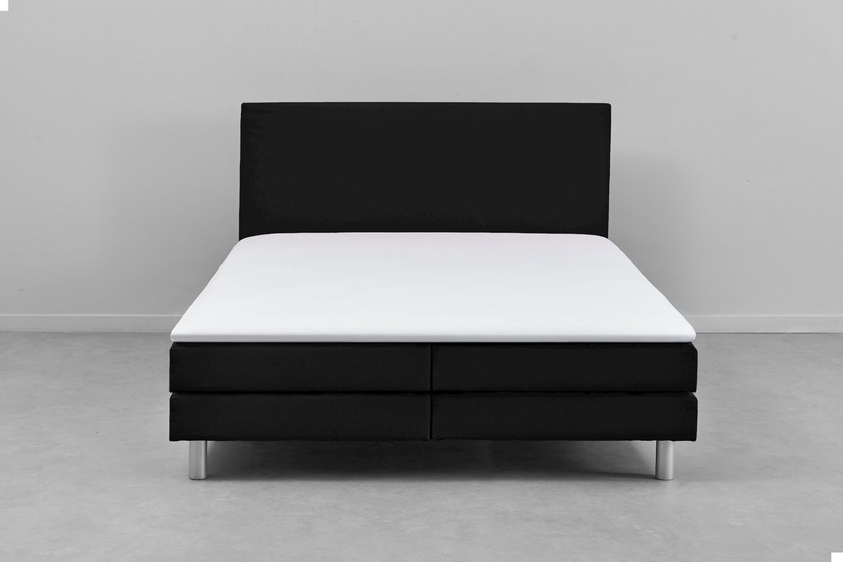 Beddenreus Basic Box Colorado vlak met gestoffeerd matras - 140 x 200 cm - zwart