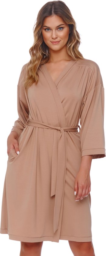 Doctor Nap Badjas Dames Tencel Beige SWW.4538 L