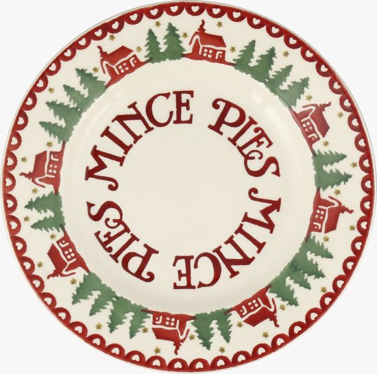 Emma Bridgewater Christmas Cabin Mince Pies Plate 8,5 Inch