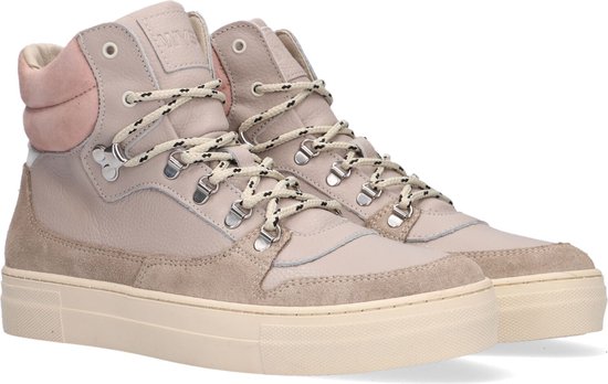 Wysh Nikkie Hoge sneakers - Leren Sneaker - Meisjes - Taupe - Maat 40 |  bol.com
