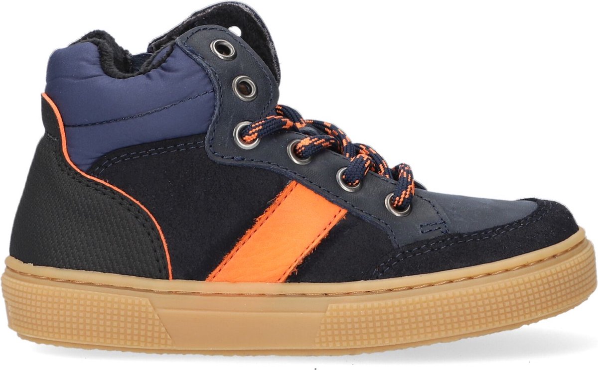 Koel4kids 03m012 Hoge sneakers - Leren Sneaker - Jongens - Blauw - Maat 28  | bol.com
