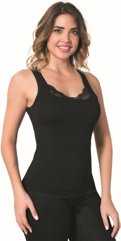 DONEX-Athlète femme-avec bande large-1 pièce-Maillot de corps femme-Cadeau femme-noir-XL