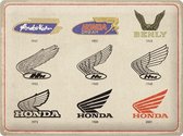 Metalen wandbord Honda MC - Logo Evolution